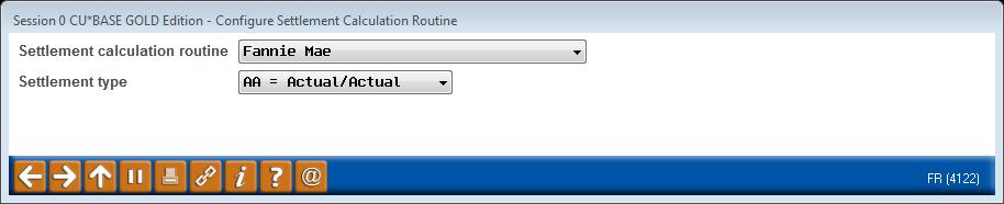 CONFIGURING THE SETTLEMENT CALCULATION ROUTINE Configure PL Settlement Calc Routines (Tool #269) Screen 2 This screen is used to configure the Settlement Calculation Routines for the credit union.
