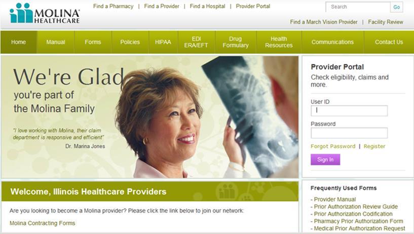 MCO Website Provider Manual Provider Online Directories Web Portal Frequently Used Forms Preventive & Clinical Care Guidelines Prior Authorization Information Advanced Directives Model