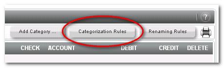 ADDING A CATEGORIZATION RULE You can create categorization rules.