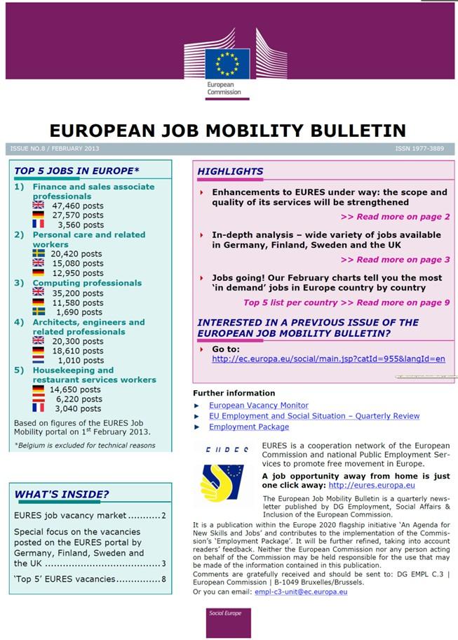 Geographical mobility is low but Analysis of vacancies posted on the EURES jobs portal (and its database) by national public employment
