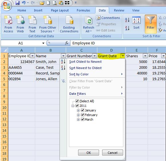 data Ctrl+A TWICE selects ALL the data in the sheet When copying and pasting from a filtered set of data, you may want to use