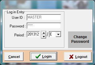 Login into the Timespay8 program and select 201312 in the period field 2.