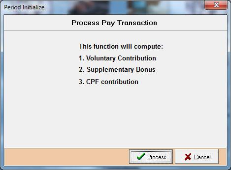 This step will recalculate and recompile the CPF contributions for the year 2013.