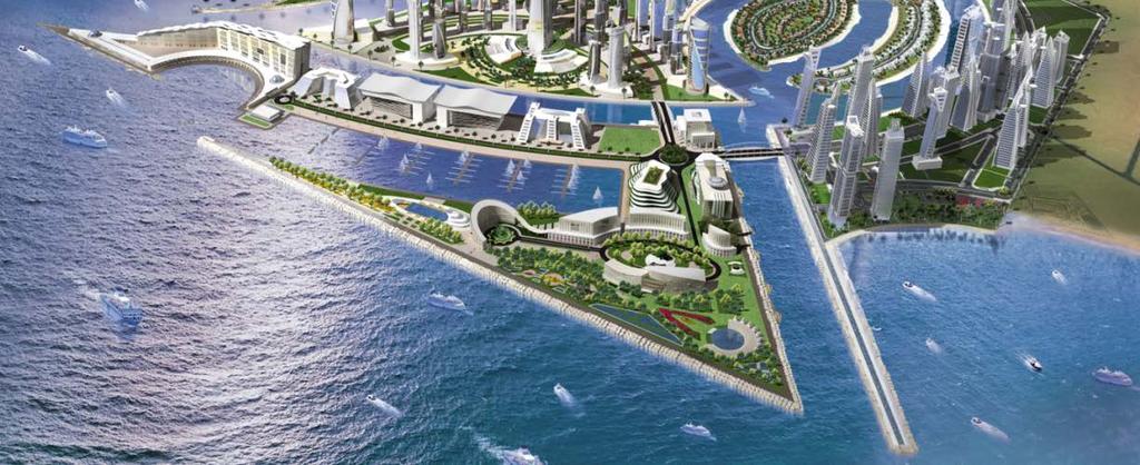 SHARJAH WATERFRONT CITY Sharjah Waterfront City (Sharjah WFC) is a series of ten islands interconnected by canals made by nature and spread across 36 Km of coastal land on the northeastern coast of