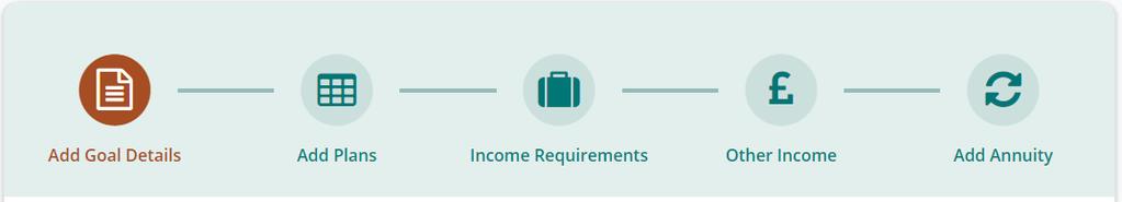 10 5 Income Analysis The income analysis part of the tool allows you to specify a goal for a client.