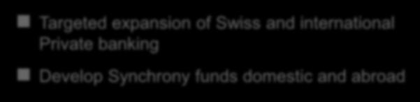 wealth planning for Swiss customers Develop financial engineering & M&A transactions E-brokerage