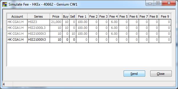3.6 OTHERS 3.6.1 SIMULATE FEE WINDOW The Simulate Fee function allows users to calculate the trading fees associated with a trade if the trade is being executed.