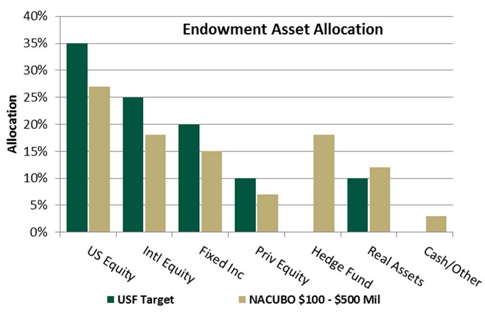 Asset Allocation and Investment Performance Review USF Foundation s asset allocation is structured to provide diversified exposure to US and Non US public equities, fixed income, private equity and