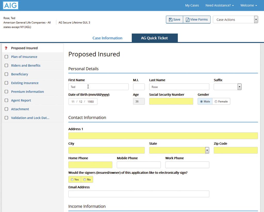 Plan of Insurance: Complete the rate class,