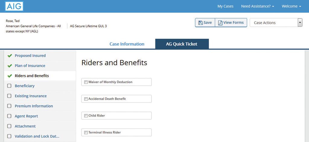 Riders and Benefits: Complete