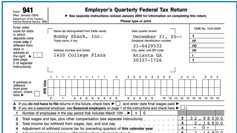 EMPLOYER S QUARTERLY FEDERAL TAX RETURN page 379 (continued on