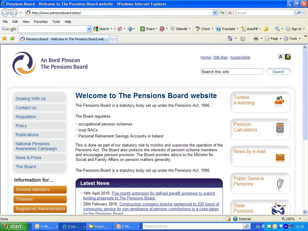 Pensions Information www.pensionsboard.