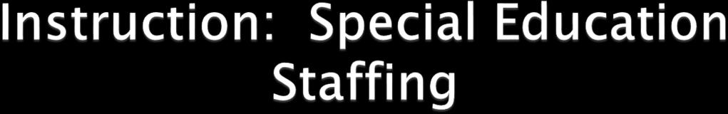 Staff Full-Time Equivalents (FTEs) Special Education Teachers 9.4 Teacher Aides 4.