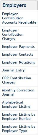 : Employer Membership Information Site (EMIS) Account history contributions history Just like the, the can be accessed either via the horizontal main menu bar near the top of the or the vertical menu