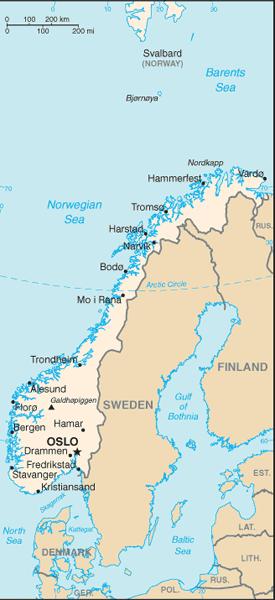 Quick facts about Norway Area: 385 199 km2 Population: 4.