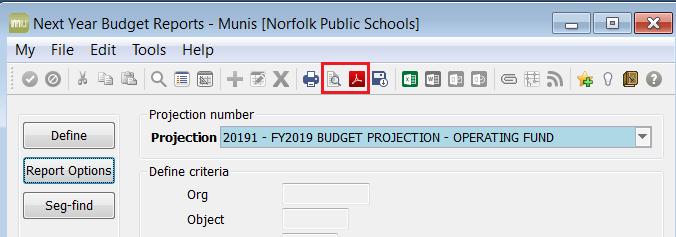 To access the report, from the MUNIS toolbar:
