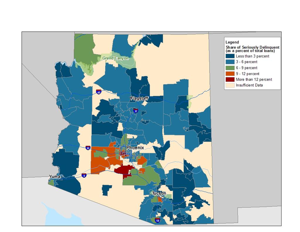 Arizona Data Maps Areas At Risk Of Additional Foreclosures July 2010