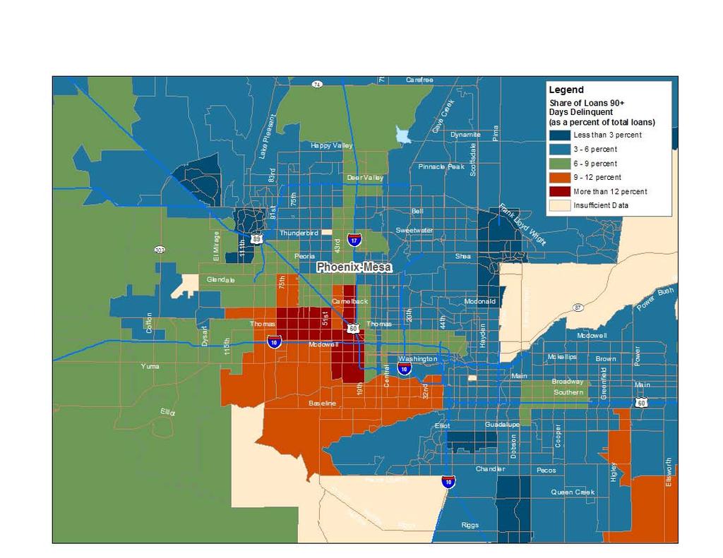 Phoenix Data Maps Areas at Risk of Additional Foreclosures November 2010