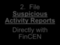 File Suspicious Activity Reports Directly with FinCEN 3.