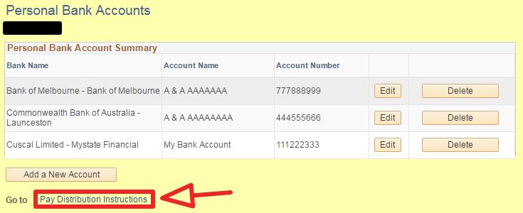 MULTIPLE BANK ACCOUNTS You may nominate multiple bank accounts for each of your jobs.