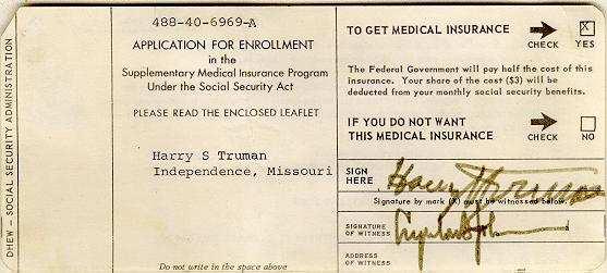 Political Economy The first Medicare recipient?