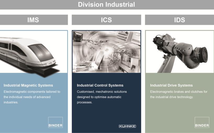 Review of the Division Industrial and its business units 15 Turnover Division