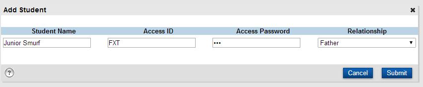 students to your account, if you have the Access ID and Access