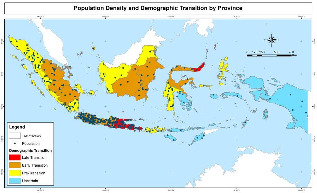 Uneven Population Density, Distribution, and Demographic Transition: Some regions are already experiencing an aging population targeted specific interventions are required for each province Late