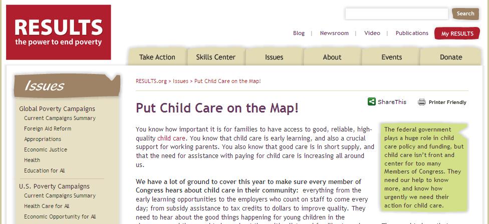 20 Put Child Care On the Map!
