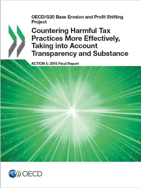 OECD BEPS Action 5 Countering Harmful Tax Practices - Introduction Lack of transparency in the operation of a preferential regime or administrative process makes it difficult for other countries to