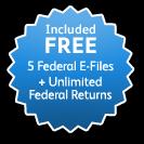 Federal and state Free federal efile included Once you've completed your federal tax return, Turbotax will