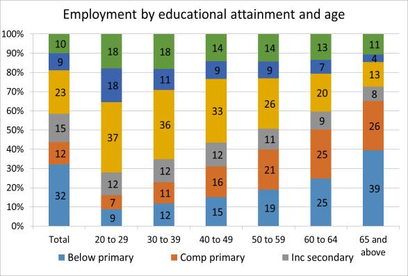 low educational attainment of the workforce.