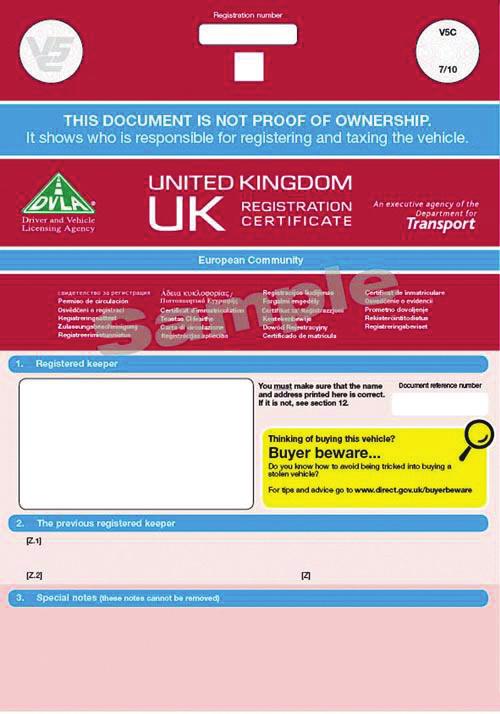 For more information go to www.gov.uk/vehicle-registration Please read these notes carefully.