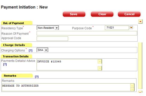 PAYMENT INITIATION (MAKER ROLE) Below steps continued from the previous page: Page 17 from 36 15 Click Save button.