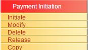 Payment Initiation menu and then Initiate.