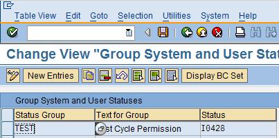 Step 1: Define a group TEST and assign appropriate system
