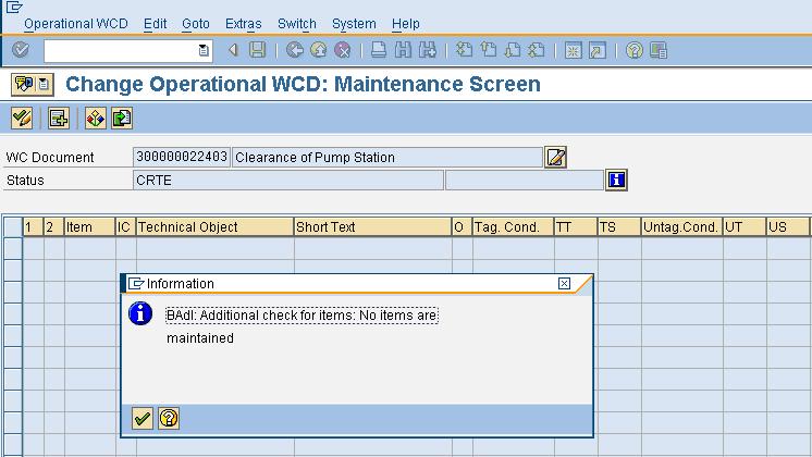 5.1.2) Example Check if Operational WCD can be prepared as requested (2/2)