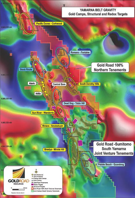 Review of Operations continued Regional Exploration Targets Gold Camp Scale Targets Systematic exploration of ~5,000km 2 of Gold Road s tenements in the Yamarna Greenstone Belt would be very