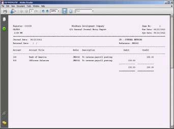 Operating The General Ledger System