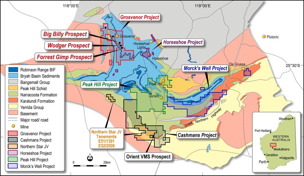 Exploration Overview A dominant 1,866km 2 regional portfolio in a known exploration hot spot Six key consolidated project areas all prospective for copper and