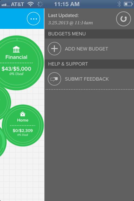 Add a Budget In the main Budgets view, tap on