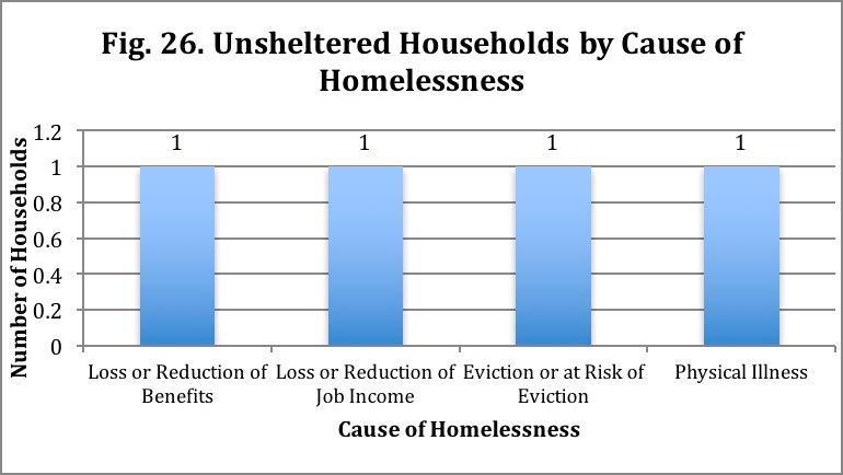 being a victim of domestic violence. This was 1 more than were counted in 2016. There was 1 unsheltered veteran household on the night of the count, a decrease of 5 from 2016.