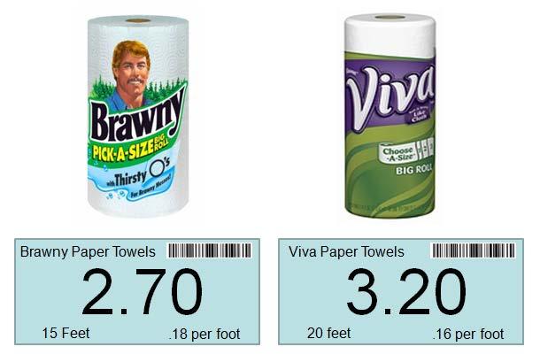 Unit Pricing To determine the true value of a product, read the unit price, not just the package price. The unit price information is usually on a sticker located on the shelf that holds the item.