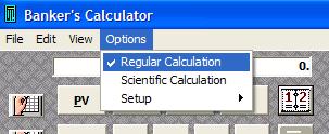 Select the calculator from the View menu or click the applicable function icon. 2.