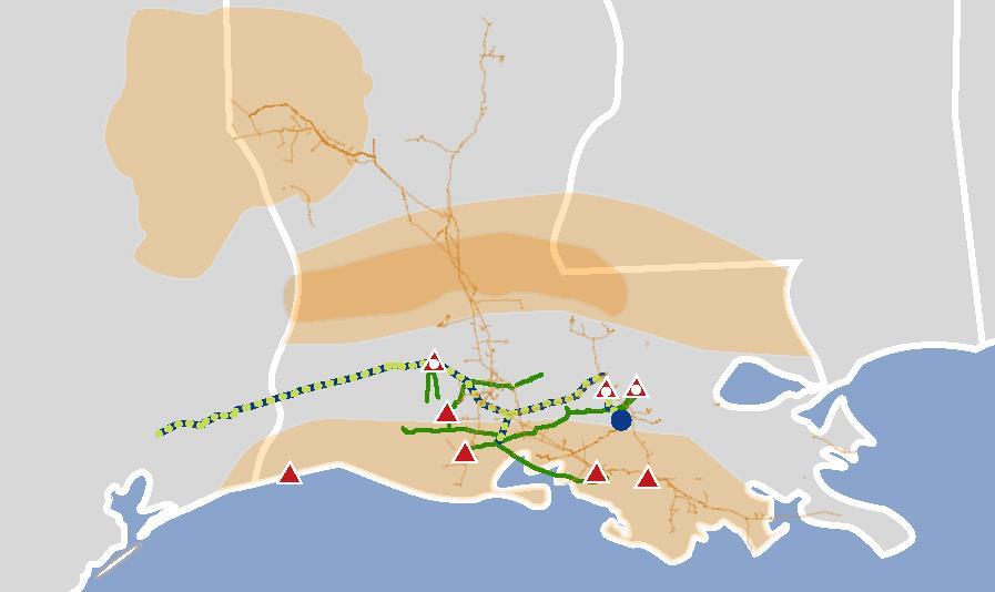 Key Growth Area: Cajun-Sibon Expansion Project Highlights: ~139-mile pipeline from NGL supply hub in South Texas to Crosstex s NGL fractionation assets in South Louisiana Supported by long-term sales