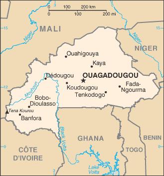 INTRODUCTION Burkina Faso is located in West Africa. Characteristics: - surface area approx. 374 200 sq-km; - population approx.