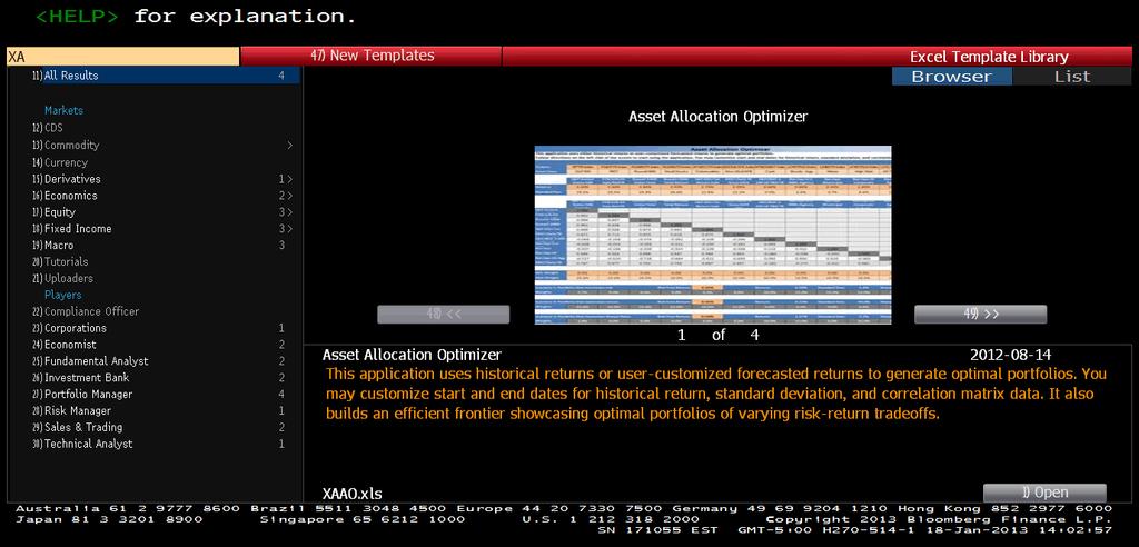Asset Allocation Optimizer See XAAO.