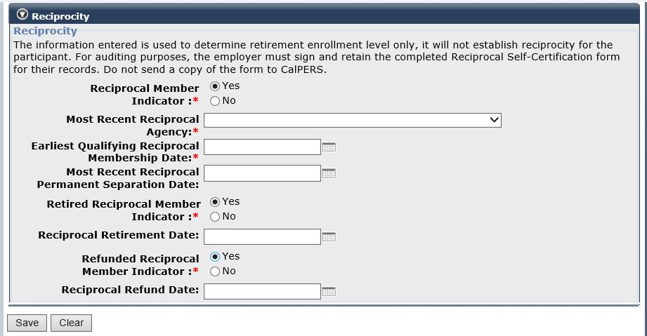 RECIPROCAL SELF-CERTIFICATION FORM INSTRUCTIONS (EMPLOYER) 1. Employers must provide the Reciprocal Self-Certification Form to all employees upon membership. 2.