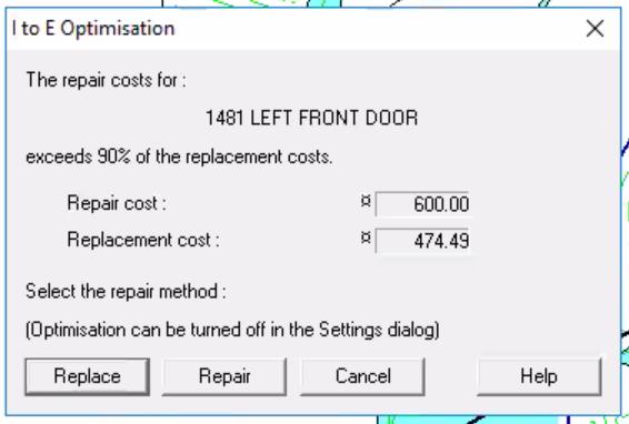 Within the prompt, you can select to continue with your chosen repair method or switch to a renew method.