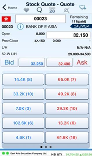 11. Stock Quote You can get Real Time Quotes (RTQ) (Figure 11.1) by pressing Stock Quote after you have logged in.